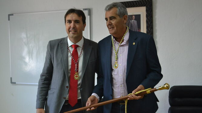 Descripción: Diego España (derecha), junto a Francisco Ruiz Giráldez.